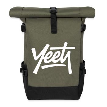 Yeet - Funny Gen Alpha Memes - Roll Top Backpack - olive/black - Front