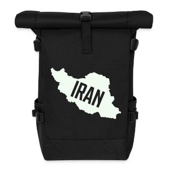 Iran Maps Typo - Roll Top Backpack - black - Front