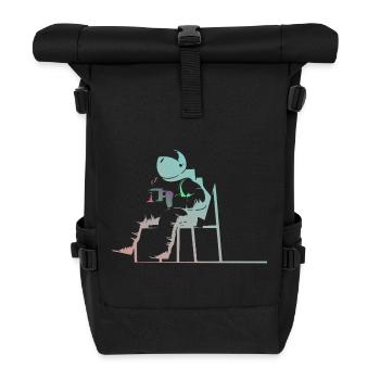 astronaut - Roll Top Backpack - black - Front