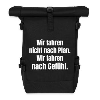 Driving by feel - Roll Top Backpack - black - Front