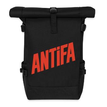 Antifa - Antifascist Merch - Rolltop Rucksack - Schwarz - Vorne