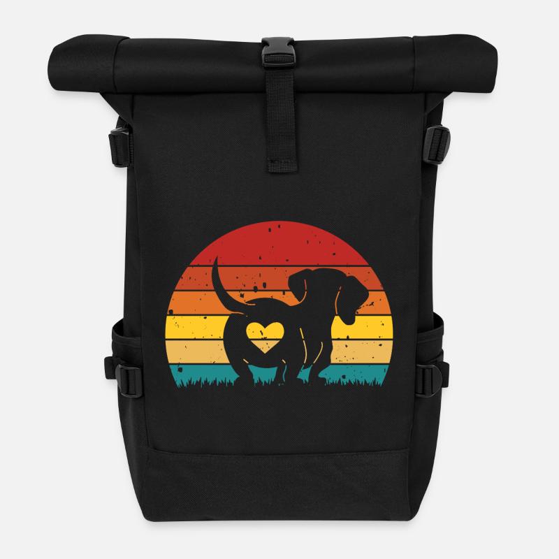 Hundehintern - Rolltop Rucksack - Schwarz