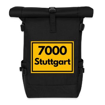 OLD POSTCODE POSTCODE RETRO 7000 STUTTGART SCHWABE - Roll Top Backpack - black - Front