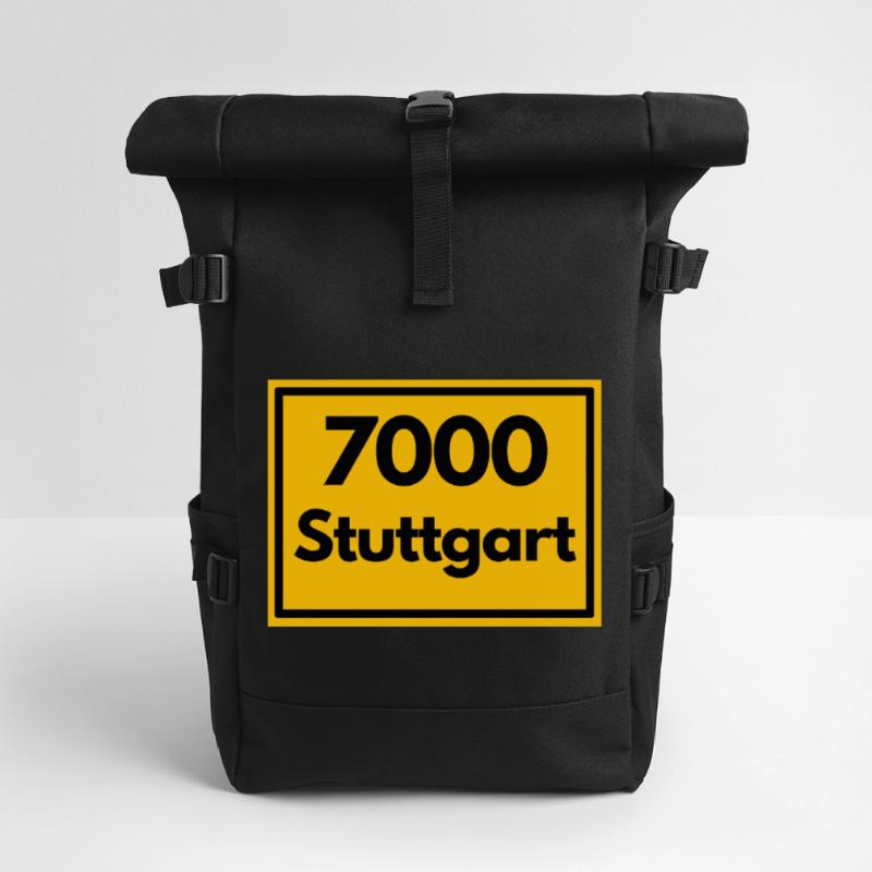 OLD POSTCODE POSTCODE RETRO 7000 STUTTGART SCHWABE Roll Top Backpack