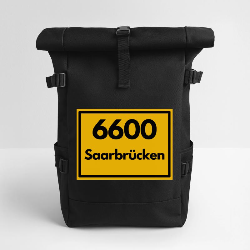 OLD POSTCODE POSTCODE RETRO 6600 SAARBRÜCKEN SAAR Roll Top Backpack