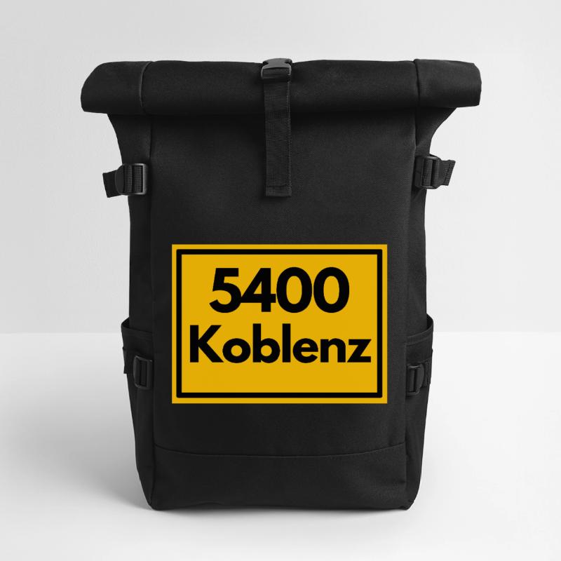 OLD POSTCODE POSTCODE RETRO 5400 KOBLENZ GERMAN Roll Top Backpack