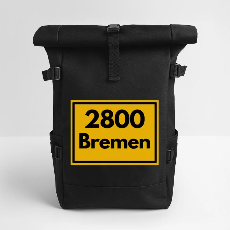 OLD POSTCODE ZIP CODE RETRO2800 BREMEN STADTMUSIK Roll Top Backpack