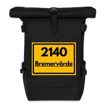 ANCIEN CODE POSTAL RETRO 2140 BREMERVÖRDE - Sac à dos roll top - noir - Devant