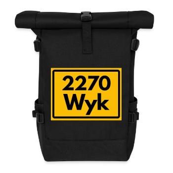 OLD POSTCODE POSTCODE RETRO 2270 WYK – FÖHR INSEL - Roll Top Backpack - black - Front