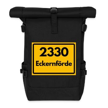 ANCIEN CODE POSTAL RETRO 2330 ECKERNFÖRDE FJORD - Sac à dos roll top - noir - Devant