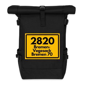 ANCIEN CODE POSTAL RÉTRO 2820 BREMEN VEGESACK ! - Sac à dos roll top - noir - Devant