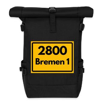 ANCIEN CODE POSTAL RETRO 2800 BREMEN 1 – HANSE - Sac à dos roll top - noir - Devant