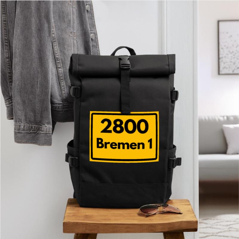 OLD POSTCODE POSTCODE RETRO 2800 BREMEN 1 – HANSE Roll Top Backpack