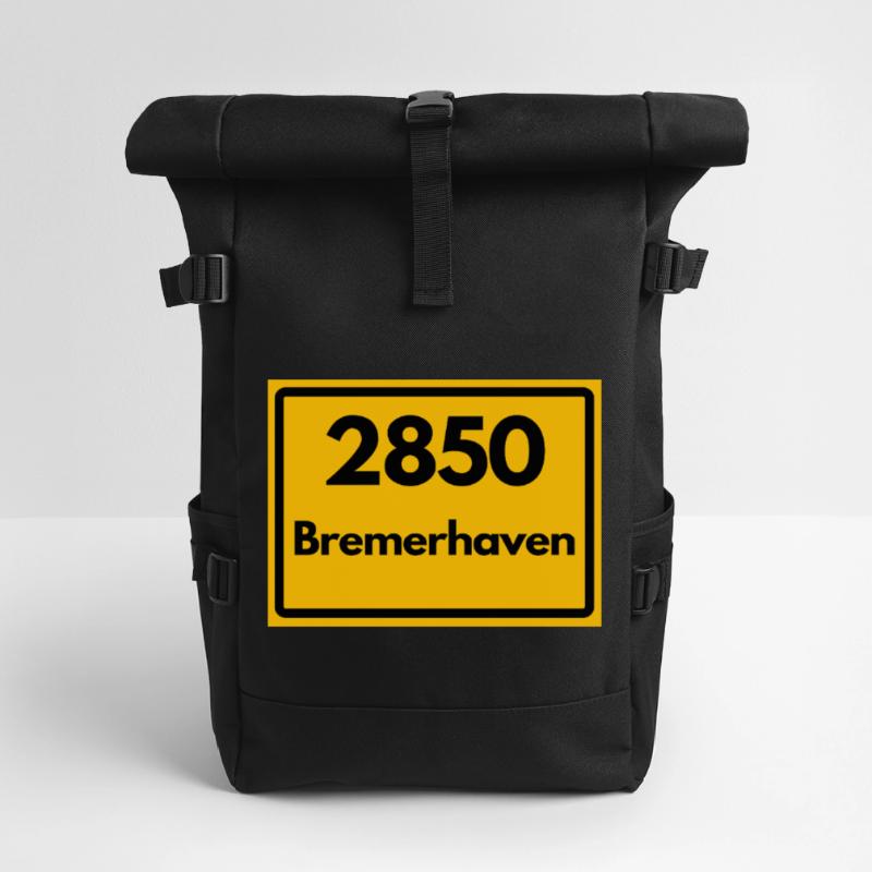OLD POSTCODE POSTCODE RETRO 2850 BREMERHAVEN Roll Top Backpack