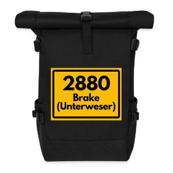 ANCIEN CODE POSTAL RÉTRO 2880 BRAKE UNTERWESER ! - Sac à dos roll top - noir - Devant