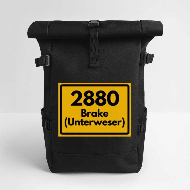 OLD POSTCODE ZIP CODE RETRO 2880 BRAKE UNTERWESER! Roll Top Backpack