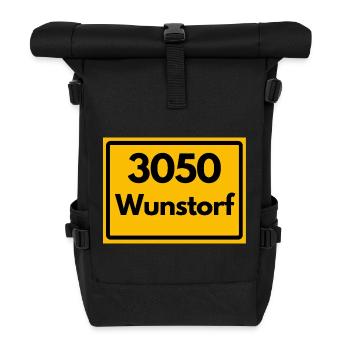 ANCIEN CODE POSTAL RETRO 3050 WUNSTORF - Sac à dos roll top - noir - Devant