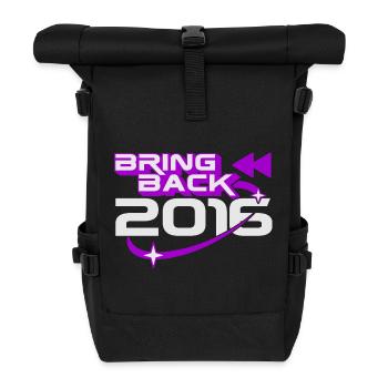 Bring 2016 Throwback Internet-Nostalgie zurück - Rolltop Rucksack - Schwarz - Vorne