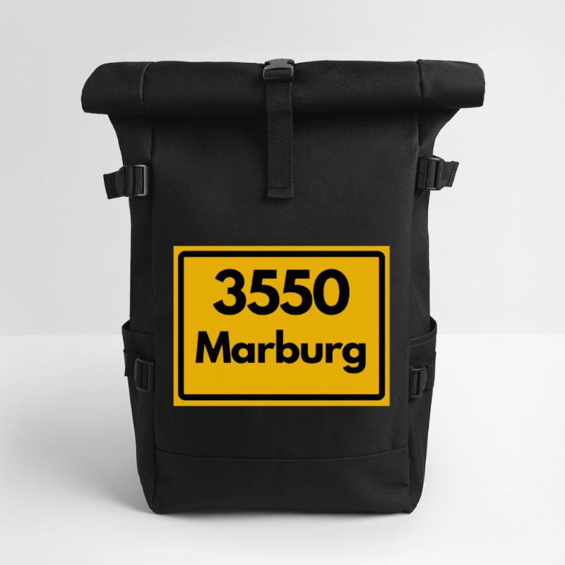 OLD POSTCODE ZIP CODE RETRO 3550 MARBURG Roll Top Backpack