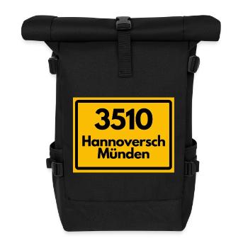ANCIEN CODE POSTAL 3510 HANNOVERSCH MÜNDEN HANN - Sac à dos roll top - noir - Devant