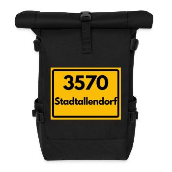 ANCIEN CODE POSTAL RÉTRO 3570 STADTALLENDORF - Sac à dos roll top - noir - Devant