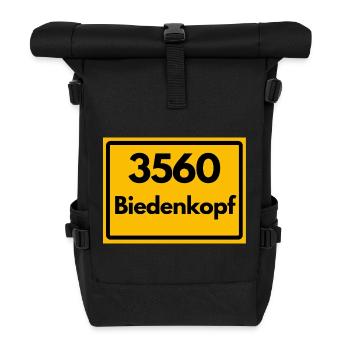 ANCIEN CODE POSTAL RETRO 3560 BIEDENKOPF - Sac à dos roll top - noir - Devant