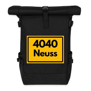 ANCIEN CODE POSTAL RÉTRO 4040 CITY NEUSS - Sac à dos roll top - noir - Devant