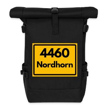 OLD POSTCODE POSTCODE RETRO 4460 NORDHORN – NRW - Roll Top Backpack - black - Front