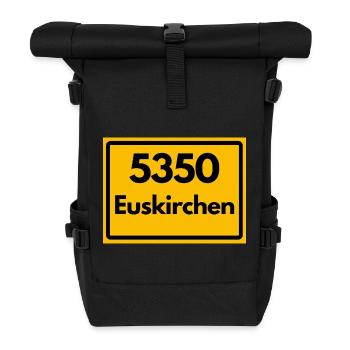 ALTE POSTLEITZAHL PLZ RETRO 5350 Euskirchen - Rolltop Rucksack - Schwarz - Vorne