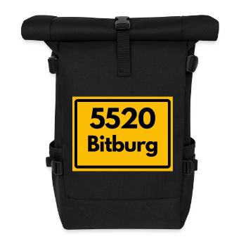 ALTE POSTLEITZAHL PLZ RETRO 5520 BITBURG - Rolltop Rucksack - Schwarz - Vorne