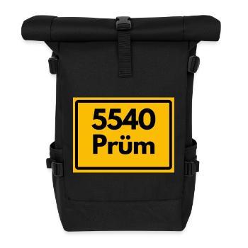 ALTE POSTLEITZAHL PLZ RETRO 5540 PRÜM - Rolltop Rucksack - Schwarz - Vorne