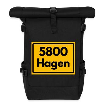 ANCIEN CODE POSTAL RETRO 5800 HAGEN - Sac à dos roll top - noir - Devant