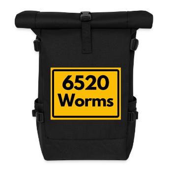 ANCIEN CODE POSTAL RETRO 6520 WORMS - Sac à dos roll top - noir - Devant