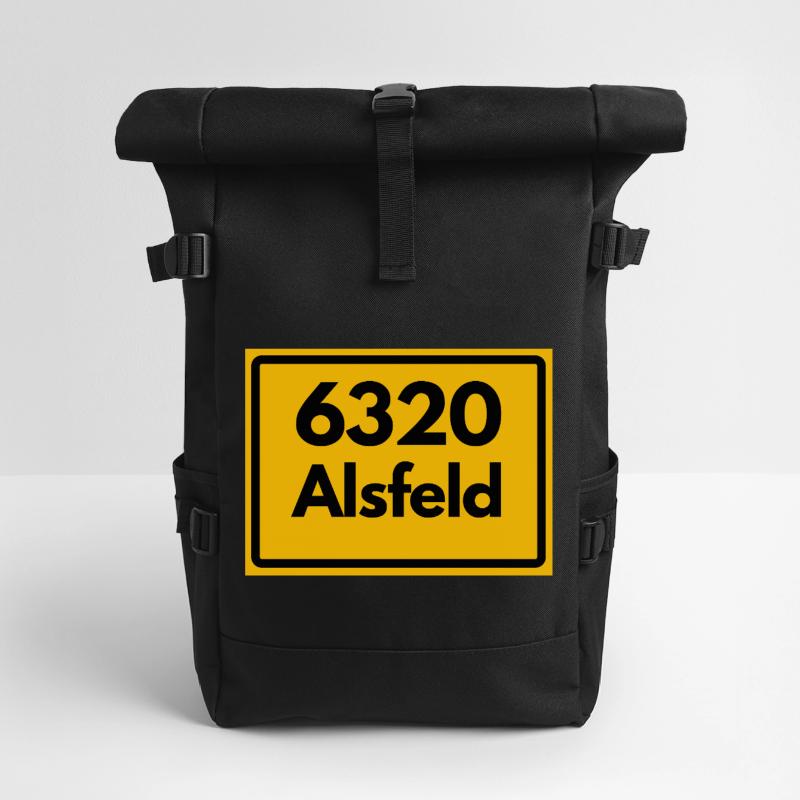 OLD POSTCODE POSTCODE RETRO 6320 ALSFELD – RATHAUS Roll Top Backpack