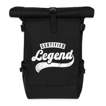 Zertifizierte Legende - Rolltop Rucksack - Schwarz - Vorne