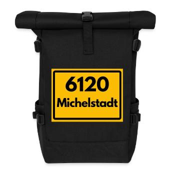 ALTE POSTLEITZAHL PLZ RETRO 6120 MICHELSTADT HEIMA - Rolltop Rucksack - Schwarz - Vorne