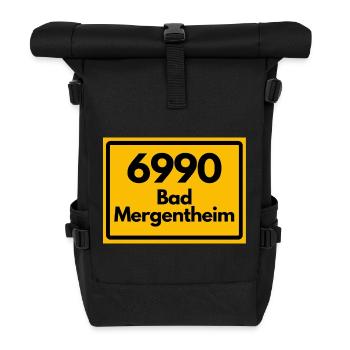 ANCIEN CODE POSTAL RETRO 6990 BAD MERGENTHEIM - Sac à dos roll top - noir - Devant