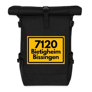 ALTE POSTLEITZAHL PLZ 7120 BIETIGHEIM BISSINGEN - Rolltop Rucksack - Schwarz - Vorne