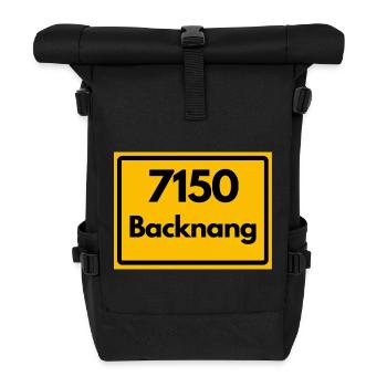 ALTE POSTLEITZAHL PLZ RETRO 7150 BACKNANG HEIMAT - Rolltop Rucksack - Schwarz - Vorne