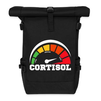 Funny Low cortisol Hilarious Stress Free Cortisol - Roll Top Backpack - black - Front