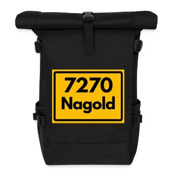 ALTE POSTLEITZAHL PLZ 7270 NAGOLD HEIMATSTOLZ  - Rolltop Rucksack - Schwarz - Vorne