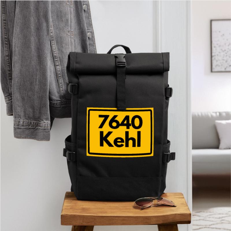 OLD POSTCODE RETRO 7640 KEHL HEIMATSTOLZ Roll Top Backpack