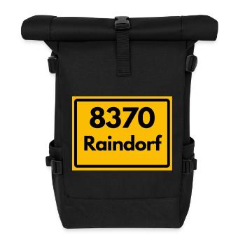 OLD POSTCODE POSTCODE RETRO 8370 RAINDORF HEIMATT - Roll Top Backpack - black - Front