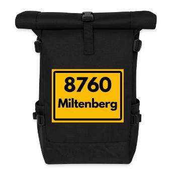ALTE POSTLEITZAHL PLZ RETRO 8760 MILTENBERG HEIMAT - Rolltop Rucksack - Schwarz - Vorne