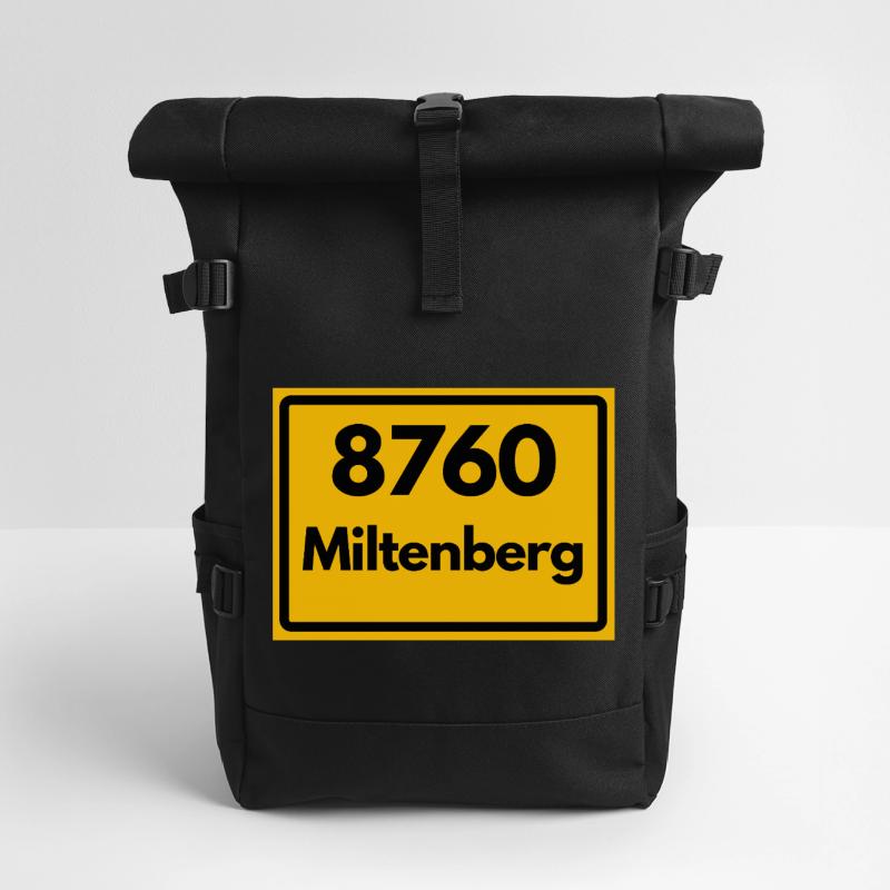 OLD POSTCODE ZIP CODE RETRO 8760 MILTENBERG HEIMAT Roll Top Backpack