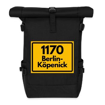ALTE POSTLEITZAHL PLZ RETRO 1170 BERLIN KÖPENICK  - Rolltop Rucksack - Schwarz - Vorne