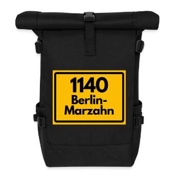 ALTE POSTLEITZAHL PLZ RETRO 1140 BERLIN MARZAHN - Rolltop Rucksack - Schwarz - Vorne