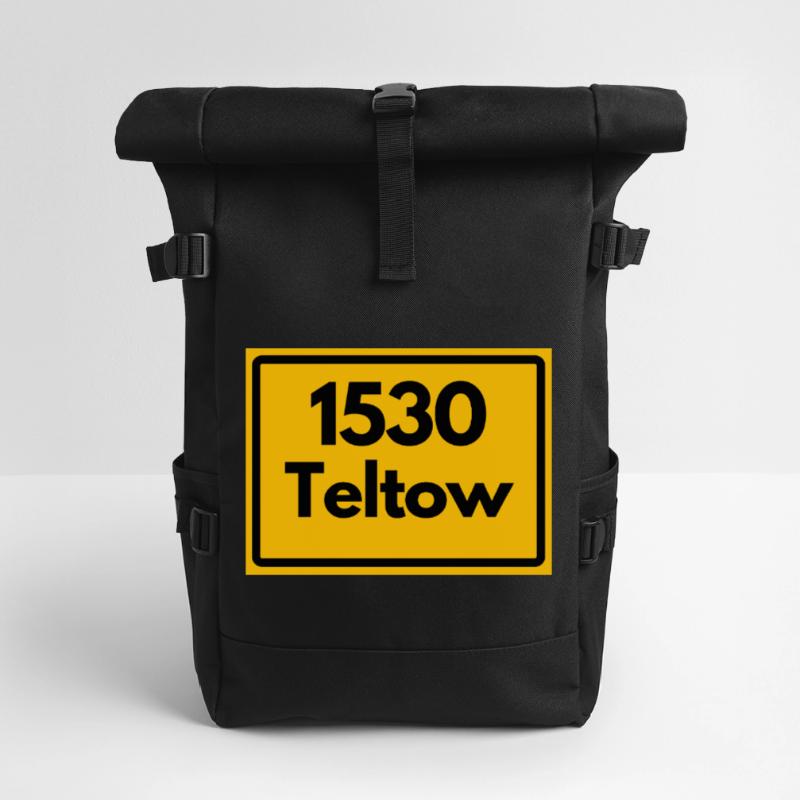 OLD POSTCODE POSTCODE RETRO 1530 TELTOW HEIMAT Roll Top Backpack