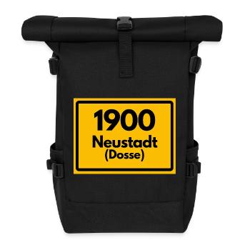 ALTE POSTLEITZAHL PLZ RETRO 1900 NEUSTADT DOSSE  - Rolltop Rucksack - Schwarz - Vorne