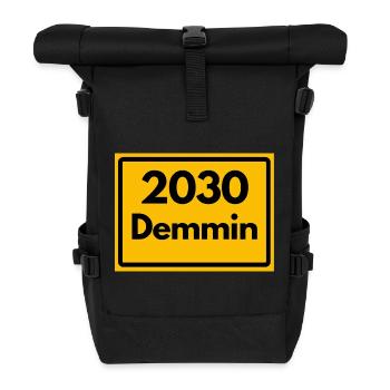 OLD POSTCODE POSTCODE RETRO 2030 DEMMIN HEIMAT - Roll Top Backpack - black - Front